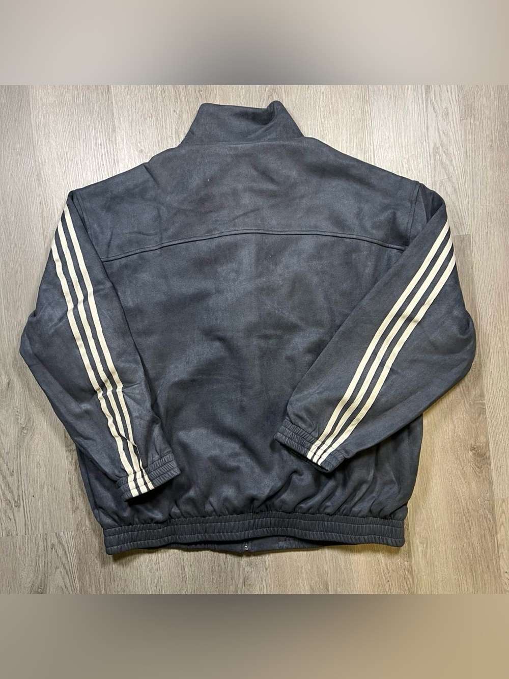 adidas Navy Performance Jacket with Cream Stripes - Picture 7 of 7